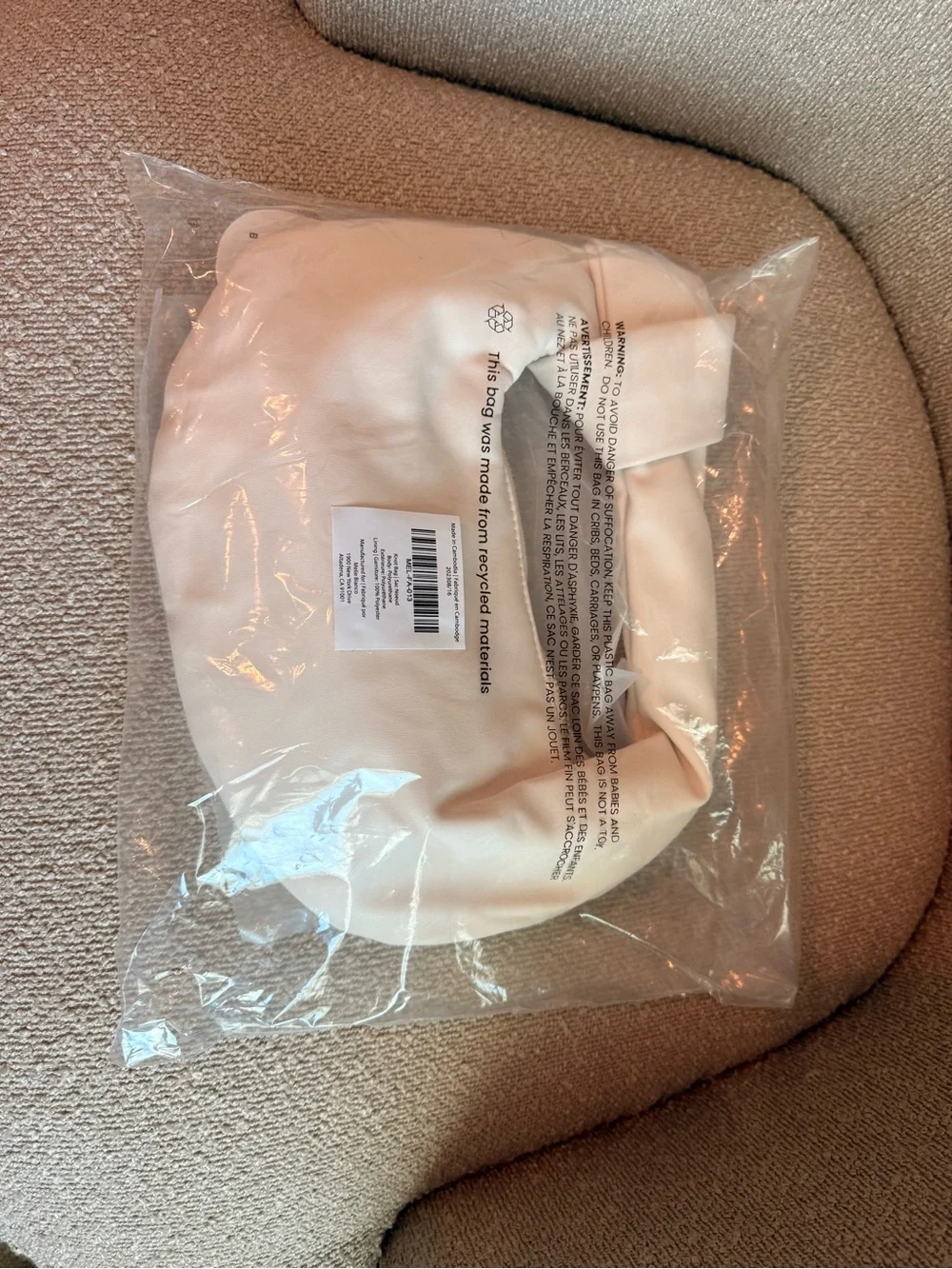 Soft Cream Knotted Handle Shoulder Bag